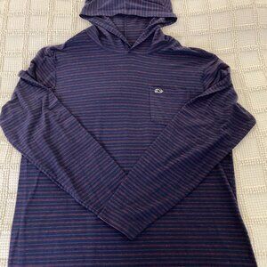 Vineyard Vines Cotton Hooded Shirt Medium